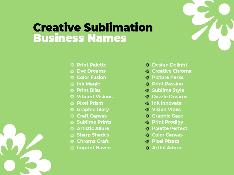 Creative Sublimation Business Names